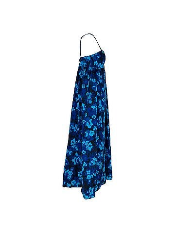 Ulla Johnson Ulla Johnson Harlan Floral-Print Midi Dress in Blue Cotton (view 2)