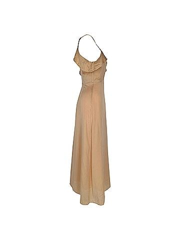 Zimmermann Zimmermann Ruffle-Trimmed Midi Dress in Peach Silk (view 2)