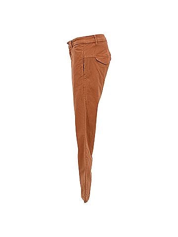 Nili Lotan Nili Lotan Slim Fit Jeans in Rust Orange Cotton (view 2)