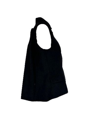 Dries Van Noten Dries van Noten Tailored Sleeveless Blouse in Black Wool (view 2)