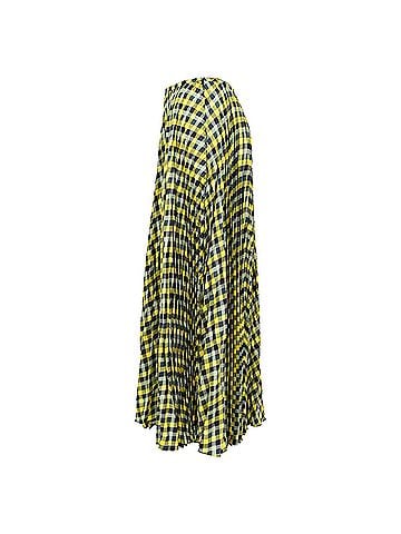 Joseph Joseph Abbot Plaid-Print Midi Skirt in Multicolor Silk (view 2)