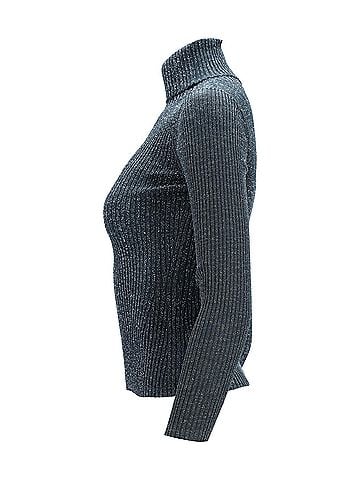 Zimmermann Zimmermann Shimmering Turtleneck Top in Green Viscose (view 2)