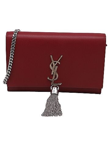 Saint Laurent Saint Laurent Small Kate Tassel Shoulder Bag in Red Leather (view 1)