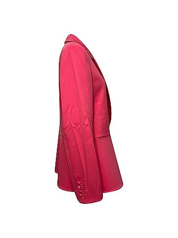 Oscar De La Renta Oscar De La Renta Single-Breasted Blazer in Pink Wool (view 2)
