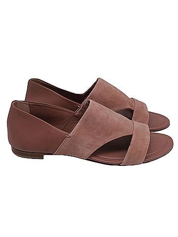 Tod's Tod's Slip-On Open-Toe Sandals in Rose Suede (view 1)