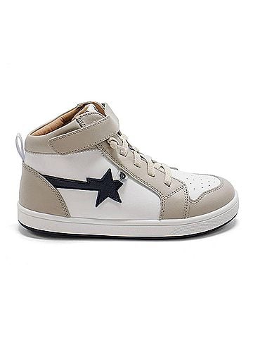 Old Soles Boy's Team Star High Top Lace-Up Sneakers in Snow (view 1)