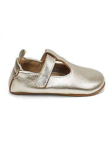 Old Soles Toddler's Ohme-Bub Leather Shoes in Gold (view 1)
