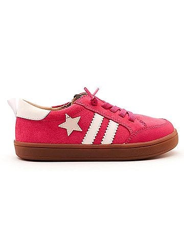 Old Soles Girl's Wos Runner Casual Sneaker in Hot Pink (view 1)