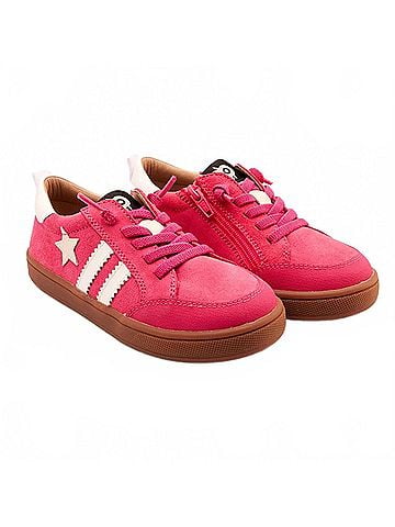 Old Soles Girl's Wos Runner Casual Sneaker in Hot Pink (view 2)