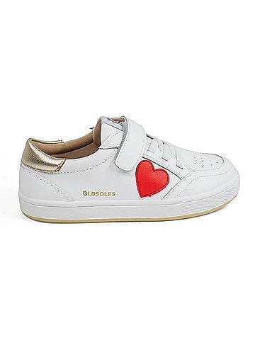 Old Soles Girl's Razzle Runner Casual Shoes in Snow Gold (view 1)