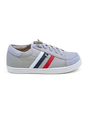 Old Soles Girl's Sneaky Rb Shoes in Gris-Bright Red (view 1)