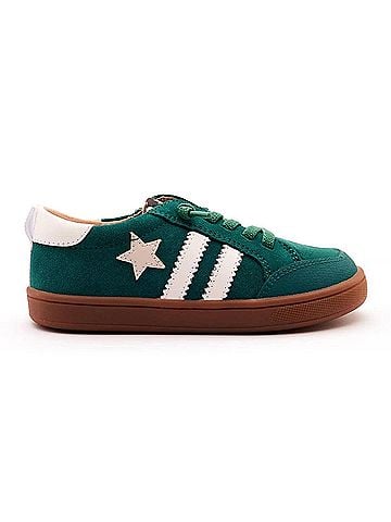 Old Soles Toddler's Wos Runner Casual Sneaker in Emerald Suede (view 1)