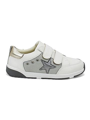 Old Soles Toddler's Star Squad Sneakers With Hook And Loop Closure in White (view 1)