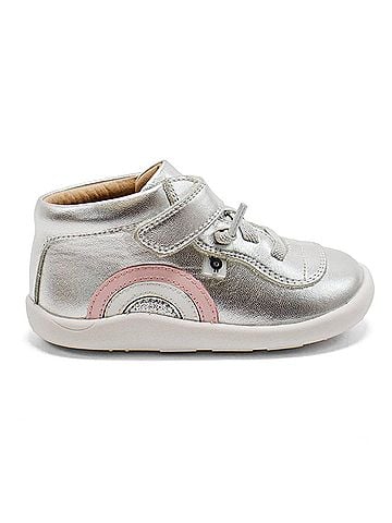 Old Soles Toddler's Sun Bright Leather Sneakers in Silver (view 1)