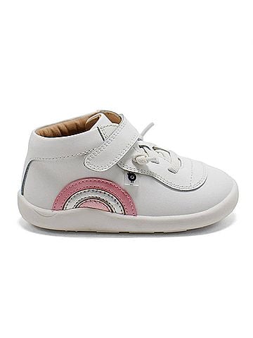 Old Soles Toddler's Sun Bright Leather Sneakers in Snow (view 1)