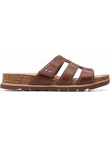 Clarks Women's Yacht Coral Sandal in Tan Leather (view 1)