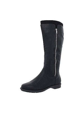 Style&Co Women's Ollie Tall Knee-High Boots in Black (view 2)