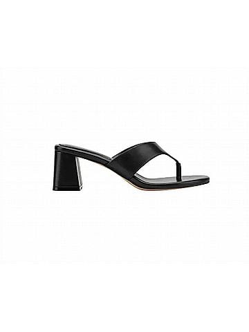 Marc Fisher Women's Arcee Block Heel Thong Sandal in Black (view 1)