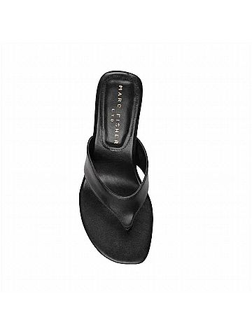 Marc Fisher Women's Arcee Block Heel Thong Sandal in Black (view 2)