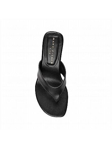 Marc Fisher Women's Arcee Block Heel Thong Sandal in Black (view 2)