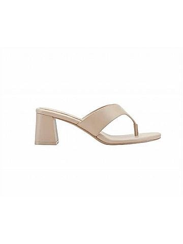 Marc Fisher Women's Arcee Block Heel Thong Sandal in Light Natural (view 1)