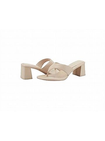 Marc Fisher Women's Arcee Block Heel Thong Sandal in Light Natural (view 2)