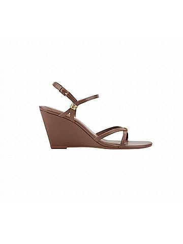 Marc Fisher Women's Faithy Slingback Wedge Sandal in Dark Brown (view 1)