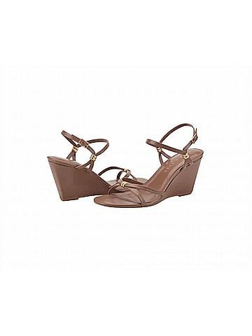 Marc Fisher Women's Faithy Slingback Wedge Sandal in Dark Brown (view 2)