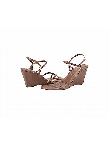 Marc Fisher Women's Faithy Slingback Wedge Sandal in Dark Brown (view 2)