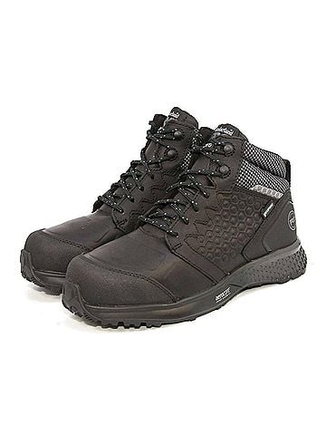 Timberland Women's Reaxion Mid Composite Safety Toe Boots in Black (view 2)