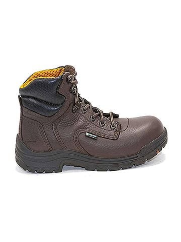 Timberland Women's Titan 6" Waterproof Safety Toe Boots in Brown (view 1)