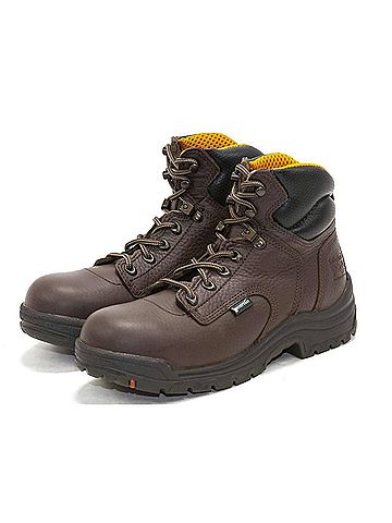 Timberland Women's Titan 6" Waterproof Safety Toe Boots in Brown (view 2)