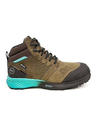 Timberland Women's Reaxion Mid Composite Safety Toe Boots in Brown (view 1)