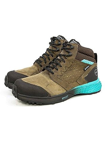Timberland Women's Reaxion Mid Composite Safety Toe Boots in Brown (view 2)