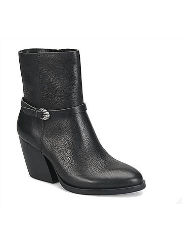 Kork-Ease Women's Solstice Leather Booties in Black (view 1)