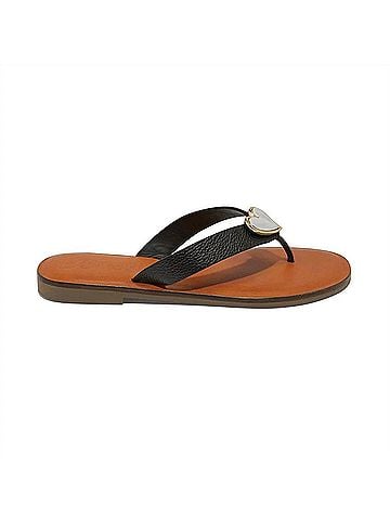 Brighton Women's Amigo Flat Thongs Sandal in Black (view 1)