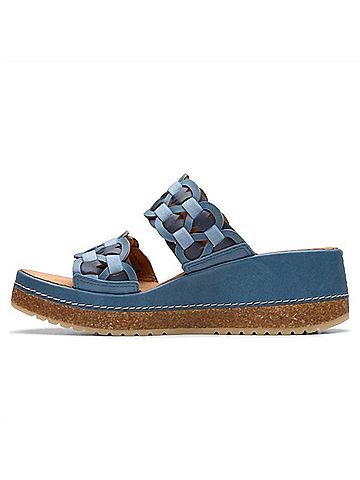 Clarks Women's Kassanda Mule Sandals - Wide in Blue Combi (view 2)