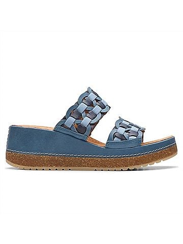 Clarks Women's Kassanda Mule Sandals - Wide in Blue Combi (view 1)