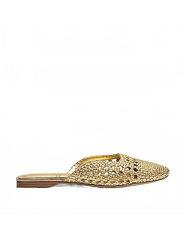 Sam Edelman Women's Nola Mule Slide in Gold Leather (view 1)