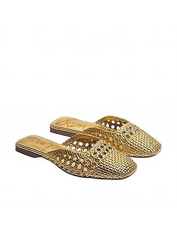 Sam Edelman Women's Nola Mule Slide in Gold Leather (view 2)