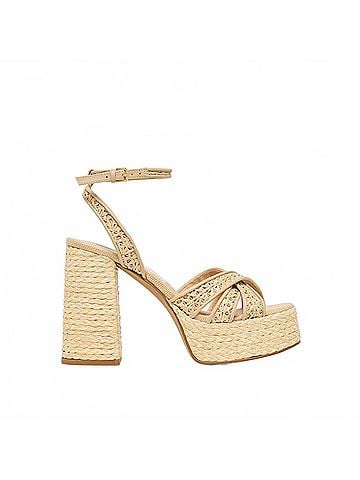 Dolce Vita Women's Danila Platform Block Heel in Natural Raffia (view 1)