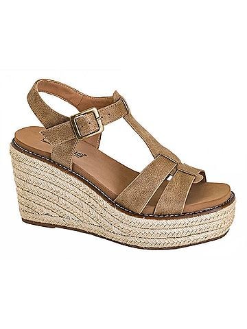 Corkys Women's Something's Fishy Wedge Sandal in Taupe (view 1)