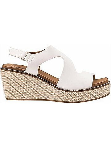 Corkys Women's Steppin Out Wedge Sandal in White (view 1)