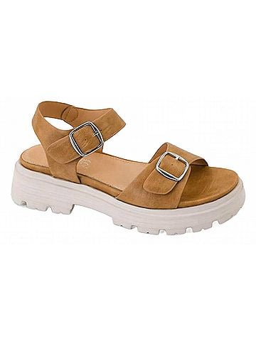Corkys Women's Thats Just Me Buckle Strap Sandal in Caramel (view 1)