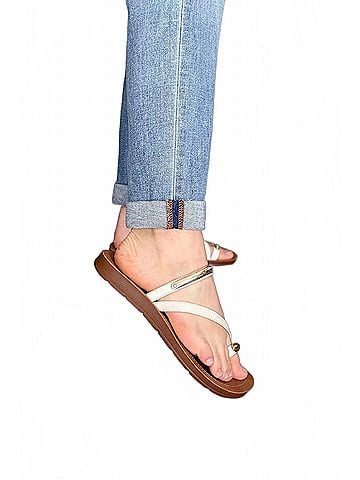 Corkys Women's Hit The Strip Sandal in White (view 2)