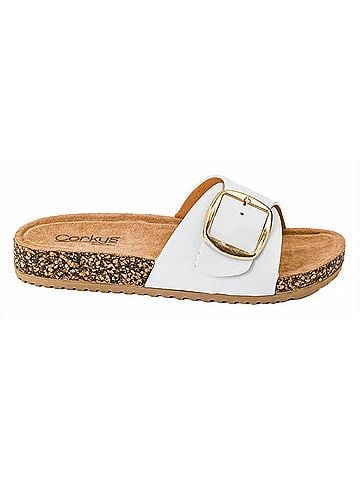 Corkys Women's Road Trip Sandal in White (view 1)