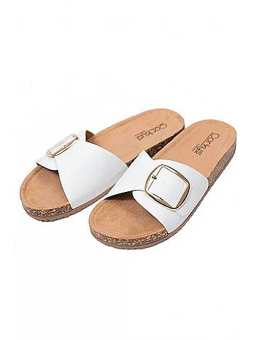 Corkys Women's Road Trip Sandal in White (view 2)