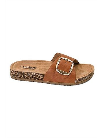 Corkys Women's Road Trip Sandal in Cognac Brown (view 1)