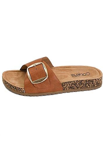 Corkys Women's Road Trip Sandal in Cognac Brown (view 2)
