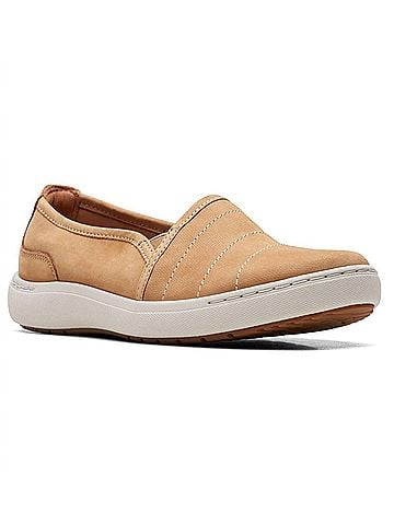 Clarks Women's Nalle Violet Loafer in Camel Leather (view 1)